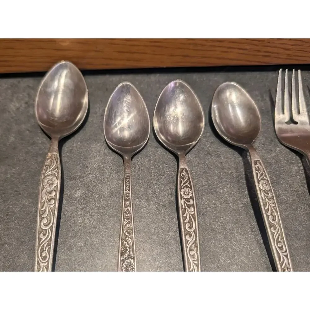 Antigua Grand Prix Stainless Steel Flatware Lot of 7 spoons and forks